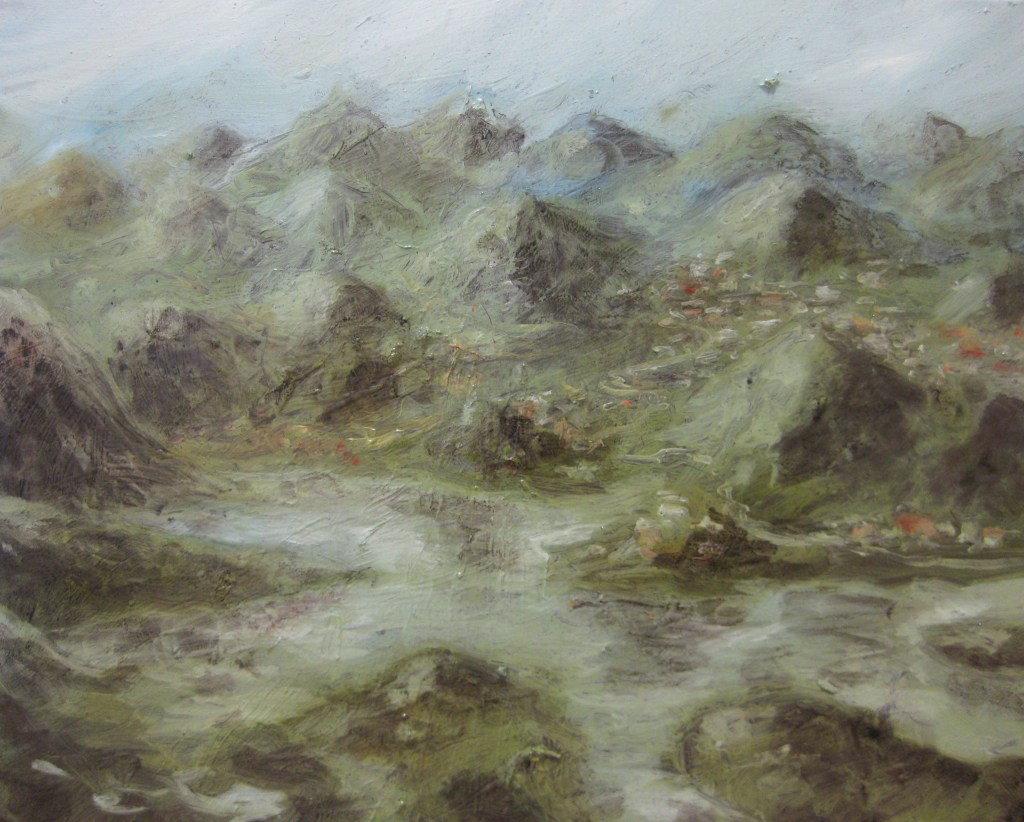 pisciatina sconta tra i monti siciliani-2013 -40x50 cm- olio su tela