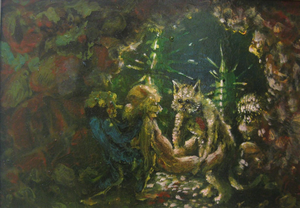 rubare una salma- 2013- 23x30 cm- olio su tela