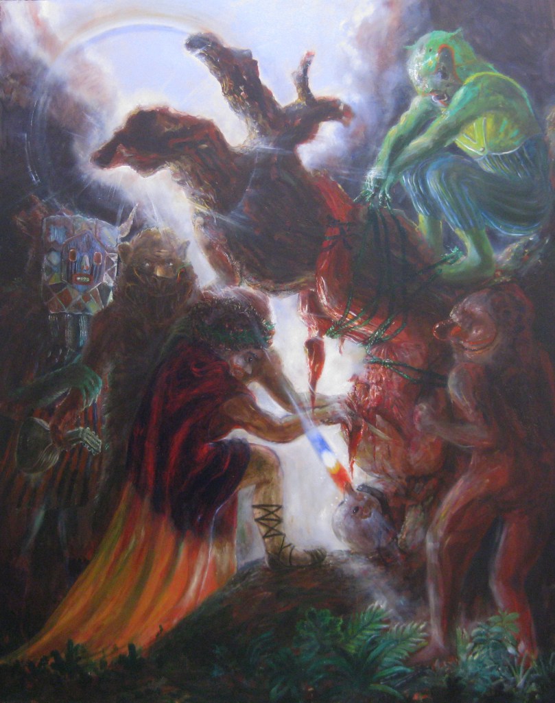 la terapia del dolore B- 2013- 257x233 cm- olio su tela