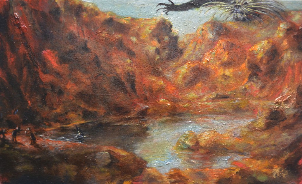 sacrificio di clitennestra-2014-30x50 cm-olio su tela