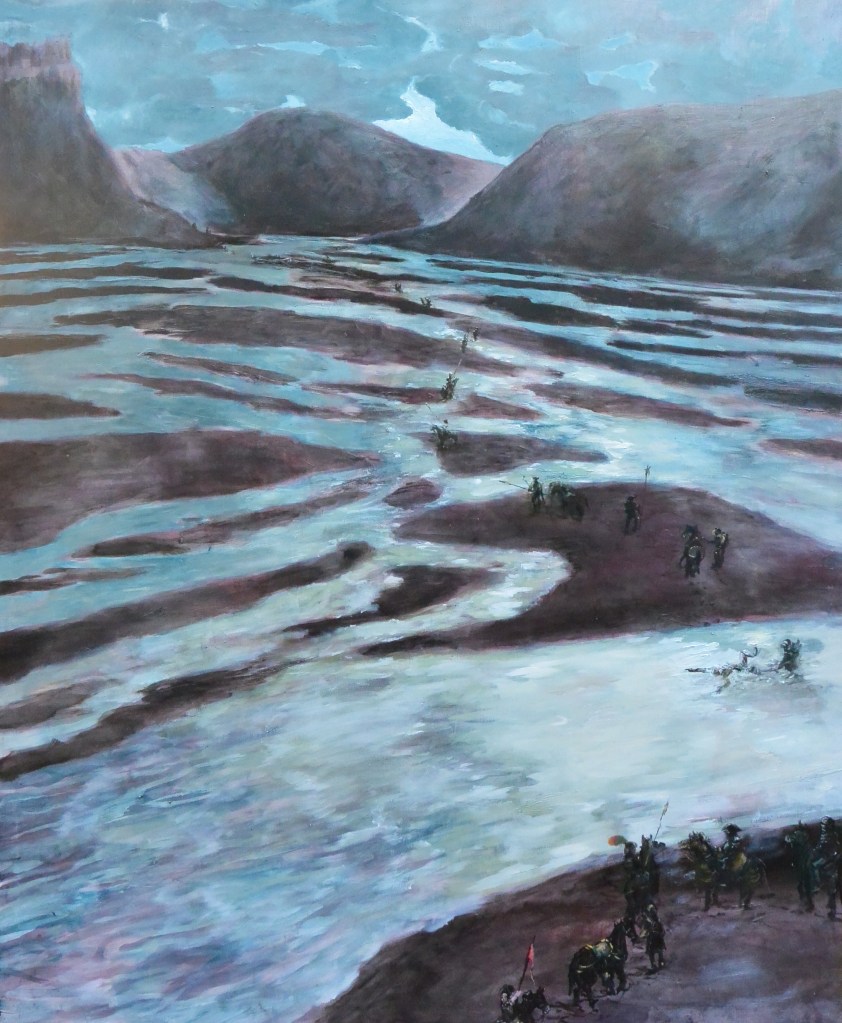 sulla strada per damasco-2014-olio su tela-220x174 cm