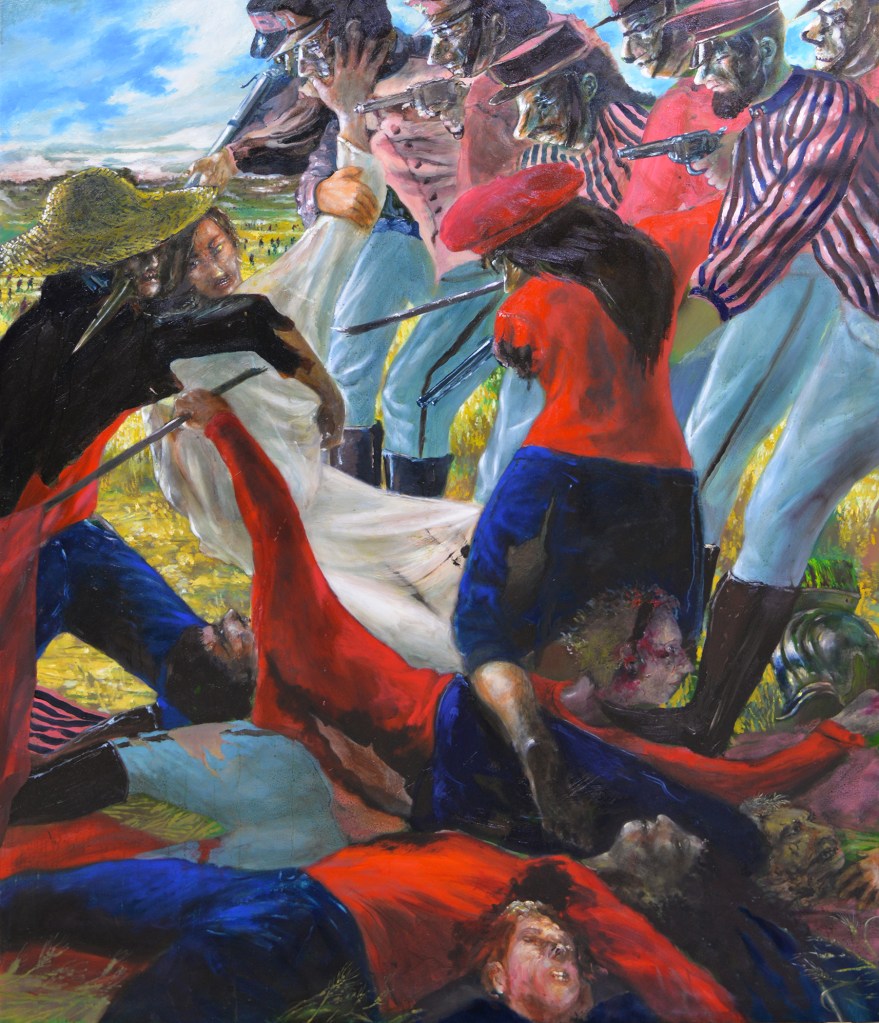 battaglia del grano-2015-217x178 cm-olio su tela